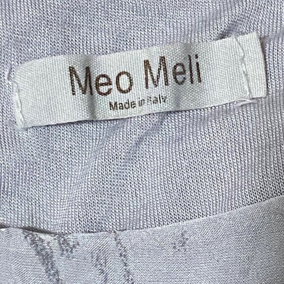 Meo Meli Made in Italy Tunic Top Paisley print Gray Dolman 3/4 Sleeve Size M - Picture 7 of 8